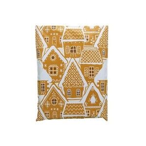 Gingerbread Poly Mailers Size 10x13 Pack of 20 Christmas Shipping Bags